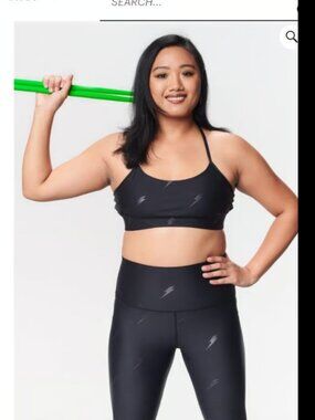 Rockin Bolt Size XL Black POUND Brand Sports Bra New